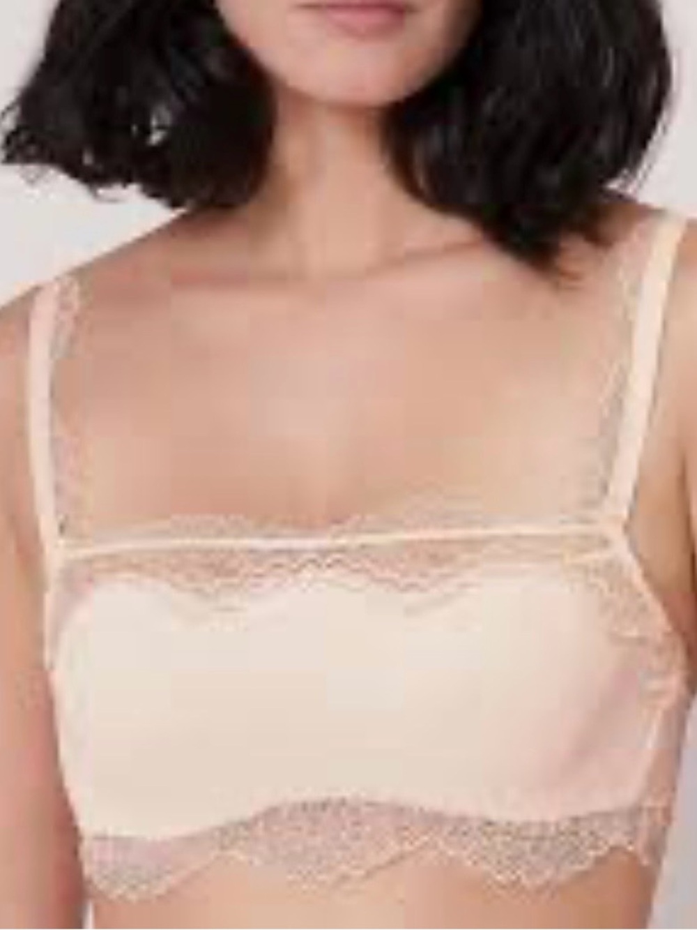 Simone Perele Peach Lace-Trim Bralette